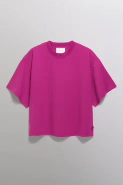 Gertrude Tee-shirt manches courtes oversize imprimé Suzon Fuschia New