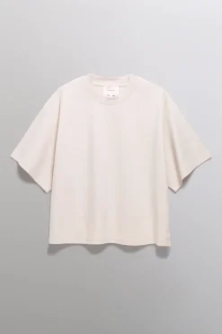 Gertrude Tee-shirt manches courtes oversize imprimé Suzon Beige Discount