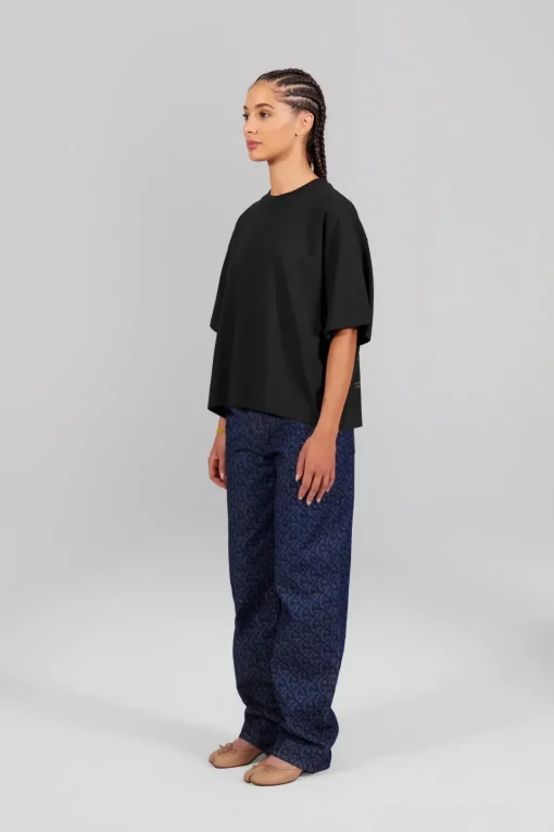 Gertrude Tee-shirt manches courtes oversize imprimé Suzon Noir Best Sale