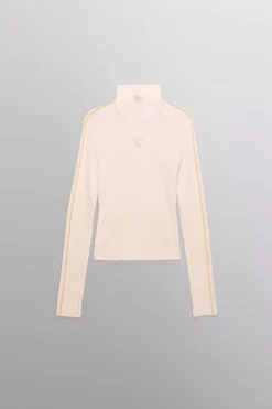Gertrude Top en maille côtelée Allegra Beige Hot