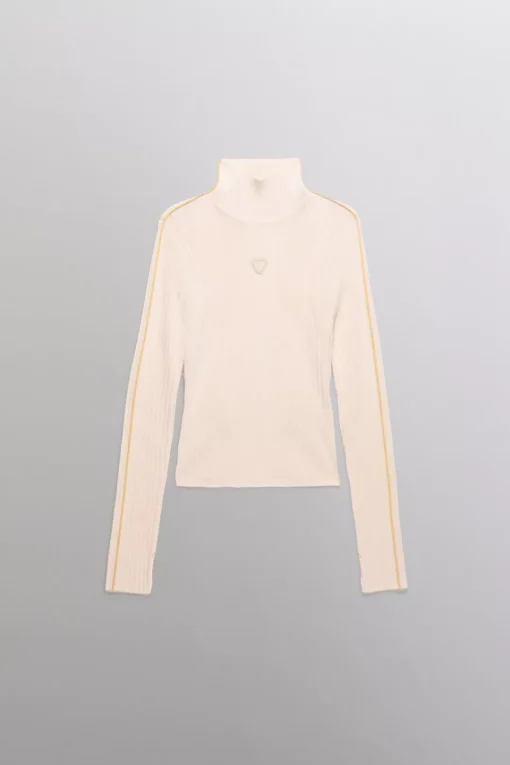Gertrude Top en maille côtelée Allegra Beige Hot