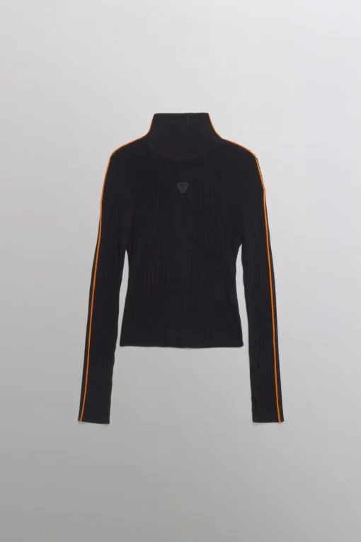 Gertrude Top en maille côtelée Allegra Noir Shop