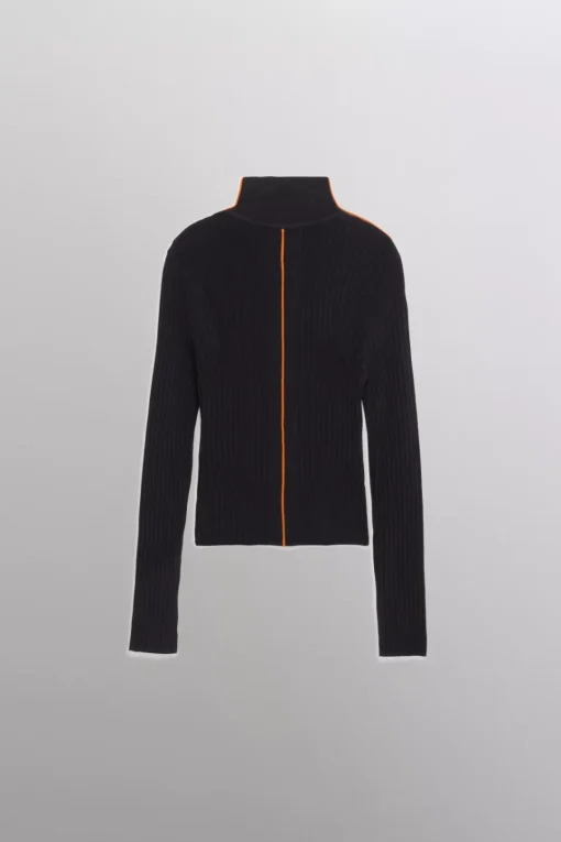 Gertrude Top en maille côtelée Allegra Noir Shop