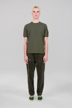 Gertrude T-shirt Timeo avec poche en nylon Kaki Clearance