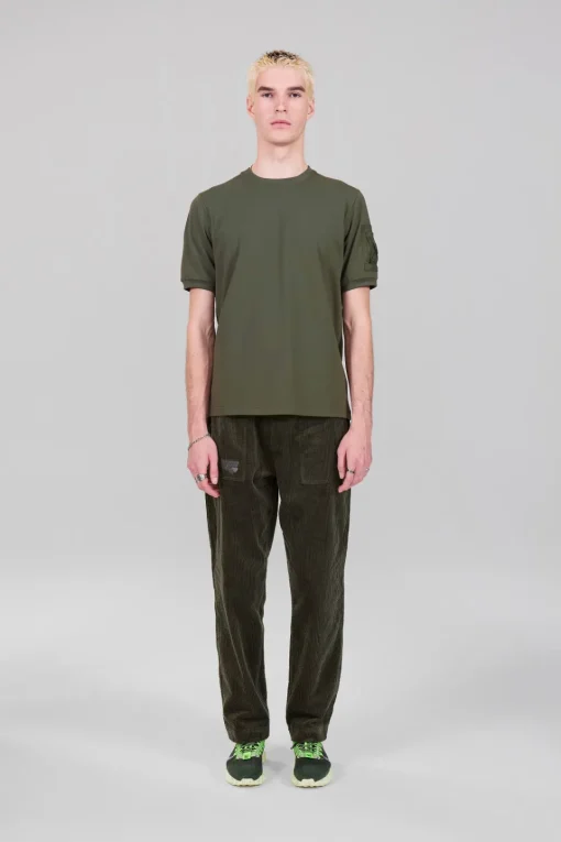 Gertrude T-shirt Timeo avec poche en nylon Kaki Clearance