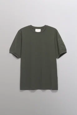Gertrude T-shirt Timeo avec poche en nylon Kaki Clearance