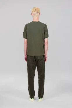 Gertrude T-shirt Timeo avec poche en nylon Kaki Clearance