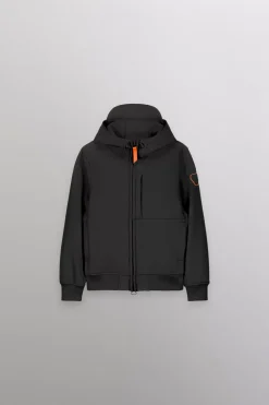 Gertrude Veste à capuche unisexe en softshell Little Rony Noir Flash Sale