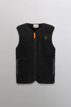 Gertrude Veste sans manche en sherpa unisexe Enzo Noir Sale