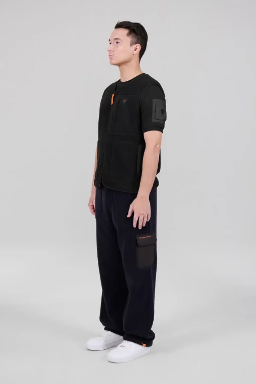 Gertrude Veste sans manche en sherpa unisexe Enzo Noir Sale