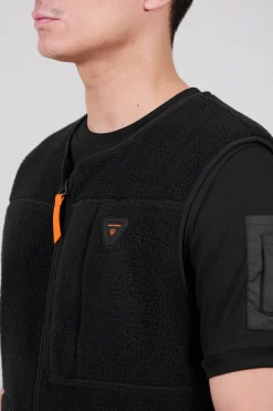 Gertrude Veste sans manche en sherpa unisexe Enzo Noir Sale